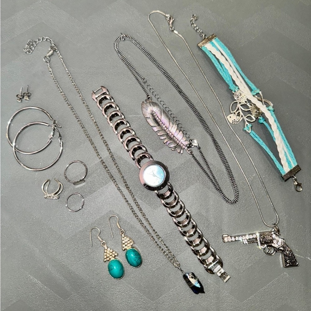 Silver jewelry lot